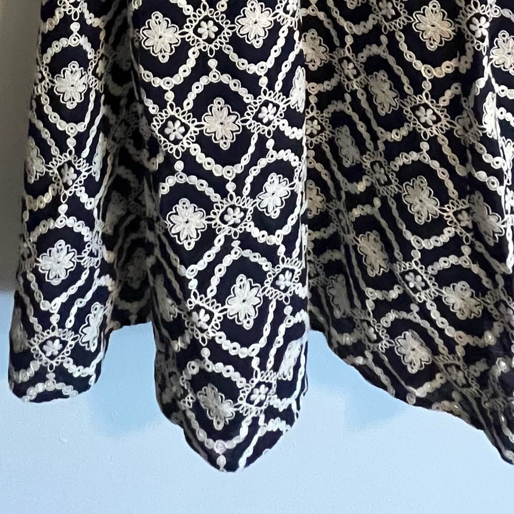 nwot sézane adele dress || marine with ecru embroidery - Picture 10 of 12
